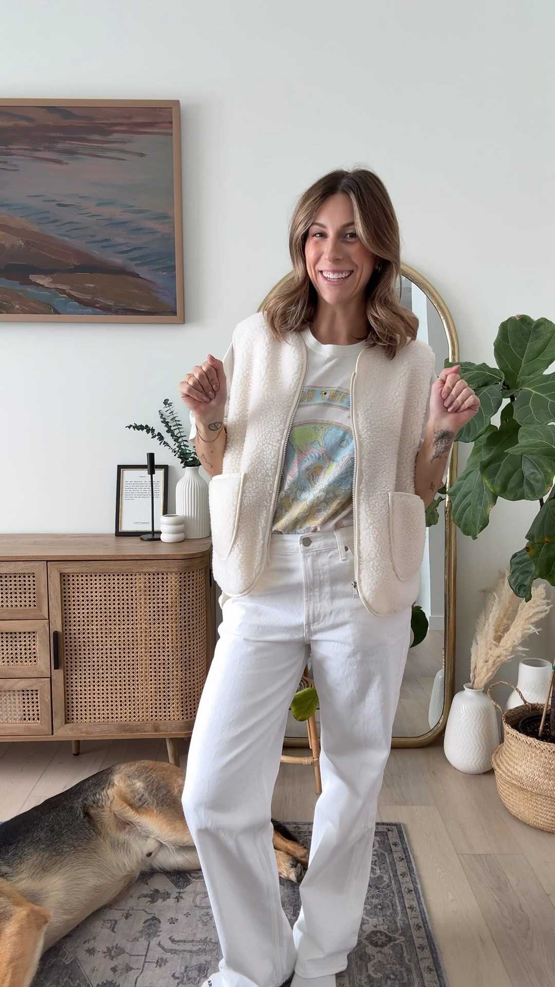 Day 5 styling white denim 
Tshirt is old from urban outfitters 
Jeans are Iggy low rise 
Vest is from H&M 

#LTKcanada #LTKstyletip