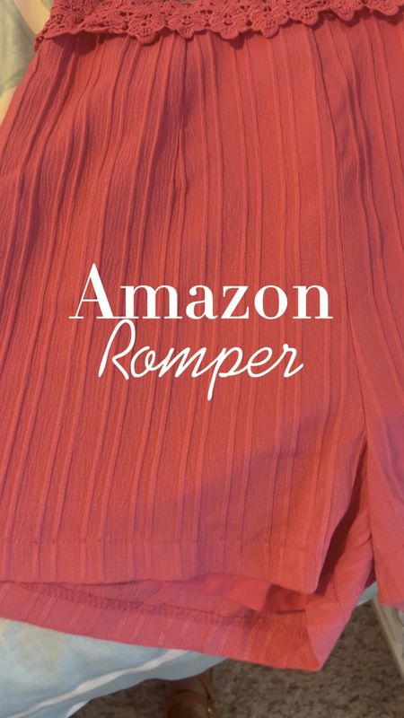 Adorable Amazon Romper in pink. I’m wearing a small but would probably size up to a medium. 4 color options to choose from. 

#LTKunder50 #LTKBacktoSchool #LTKstyletip