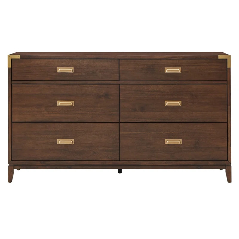 6 - Drawer Solid Wood Dresser with 3 Sets of Modular Dividers | Wayfair North America