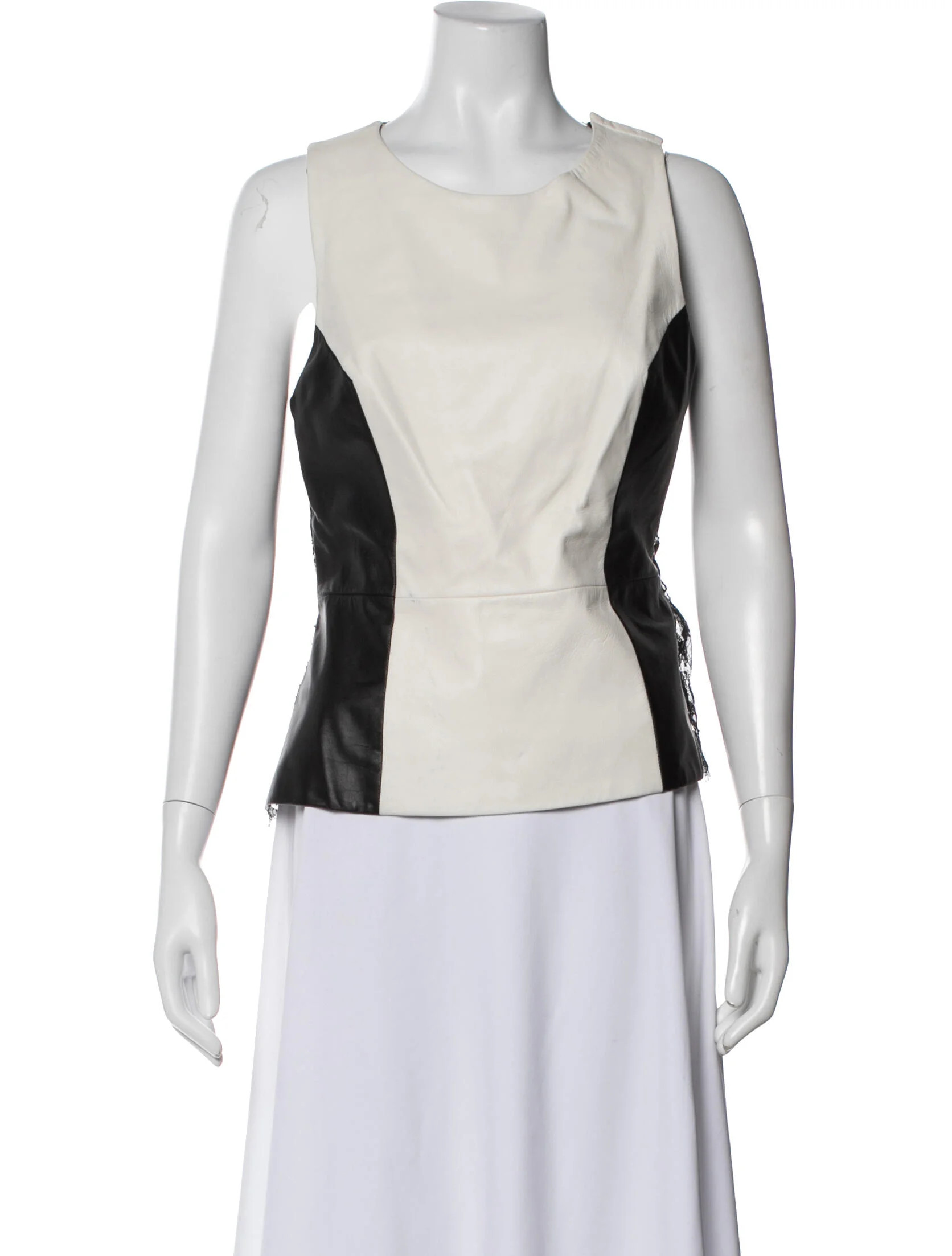 Jason Wu Lambskin Crew Neck Top - Grey Tops, Clothing - JAS54454 | The RealReal | The RealReal