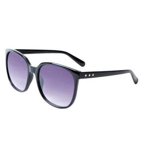 Women's Modified Cateye Plastic Sunglasses - Black | Target