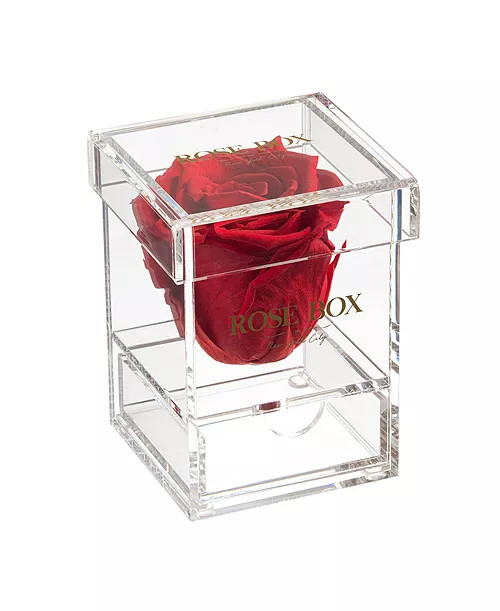 Jewelry box of Red Wine Long Lasting Preserved Real Rose, 1 Rose | Macy's