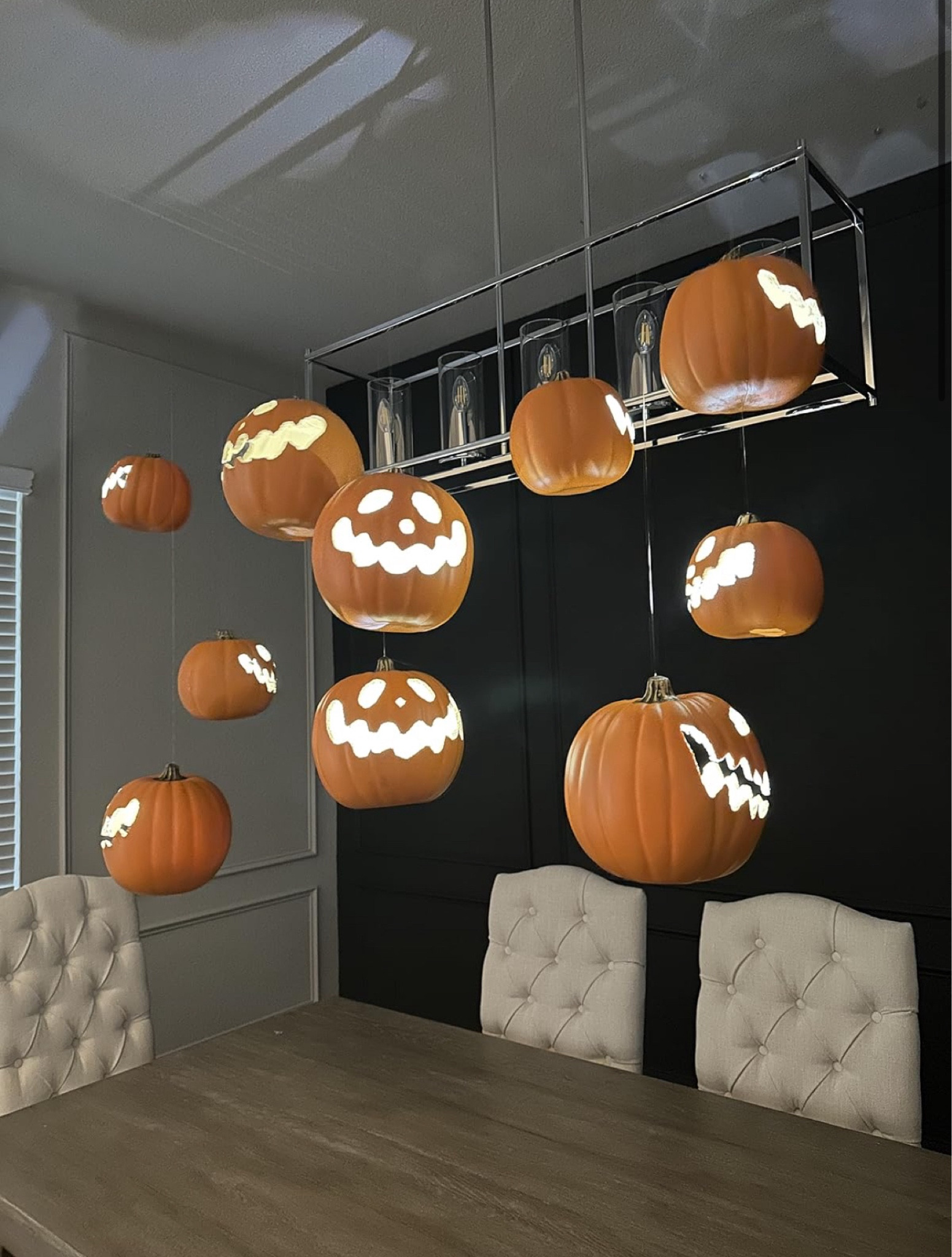 DIY floating pumpkin display!! Loving how this turned out 🎃 

Seasonal fall Halloween unique dinner party ideas parties hosting Pinterest

#LTKHome #LTKFindsUnder100 #LTKParties