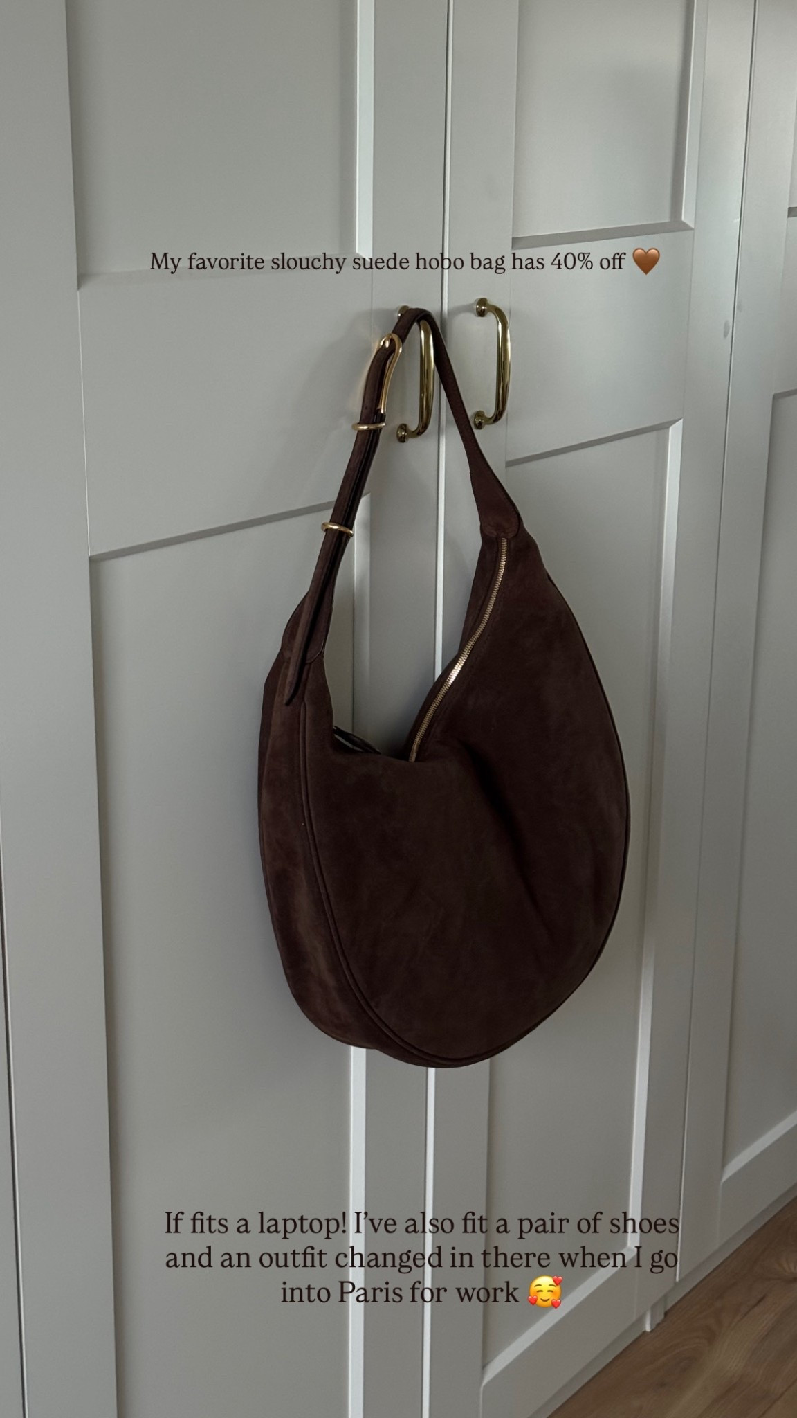 Big sale on this luxury suede hobo bag perfect for work or every day use. So on trend with the Scandinavian fashion girlie style. 

#LTKbag #LTKsale