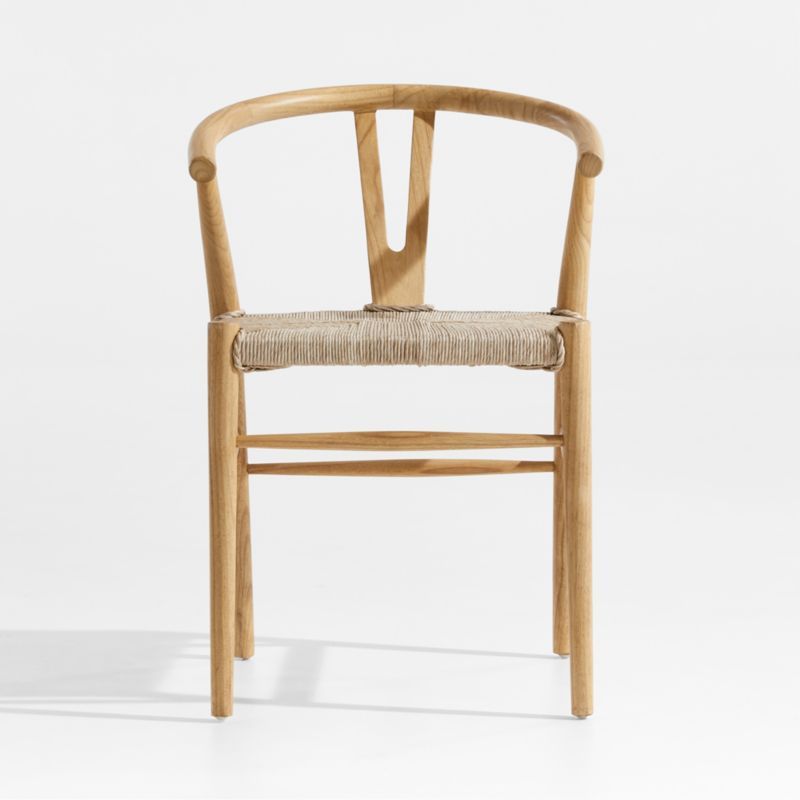 Crescent Natural Wishbone Dining Chair | Crate and Barrel | Crate & Barrel