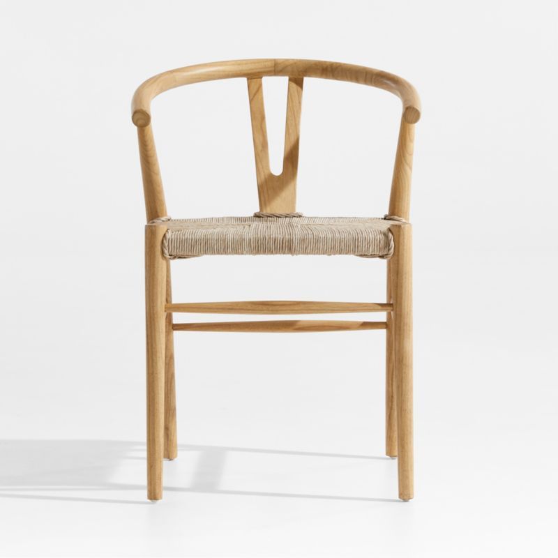 Crescent Natural Wood Wishbone Dining Chair + Reviews | Crate & Barrel | Crate & Barrel
