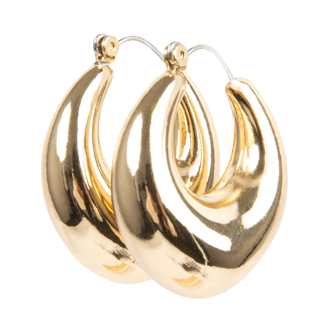 CHUBBY HOOP EARRINGS GOLD | Steve Madden (Canada)