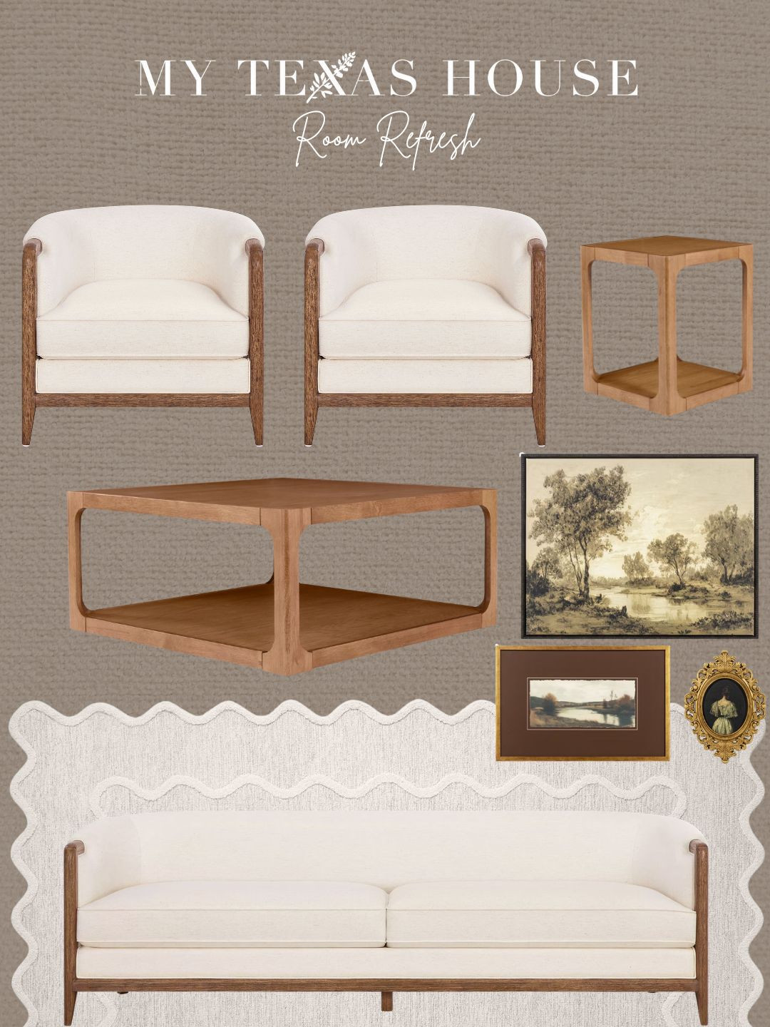 Such a beautiful room mood board, featuring some of our new wall art!! Shop now online! 

 #LTKSeasonal #LTKHome