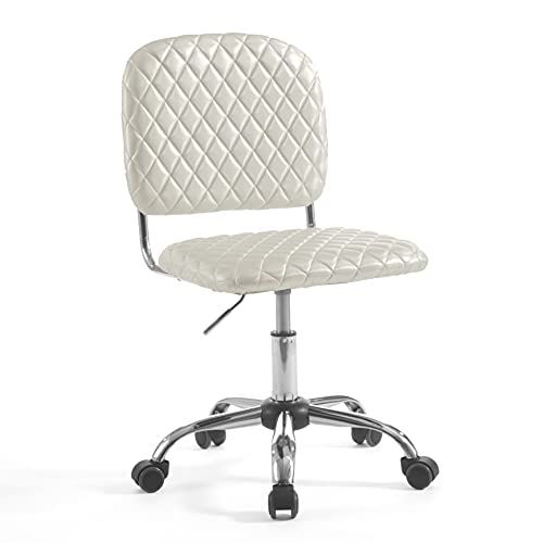 Urban Shop Holographic Rolling Office Chair, White | Amazon (US)