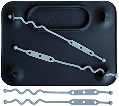 Busy Baby Silicone Placemat - Built-in Suction Cups - 4 Toy Tethers for Babies Toddlers and Kids ... | Amazon (US)