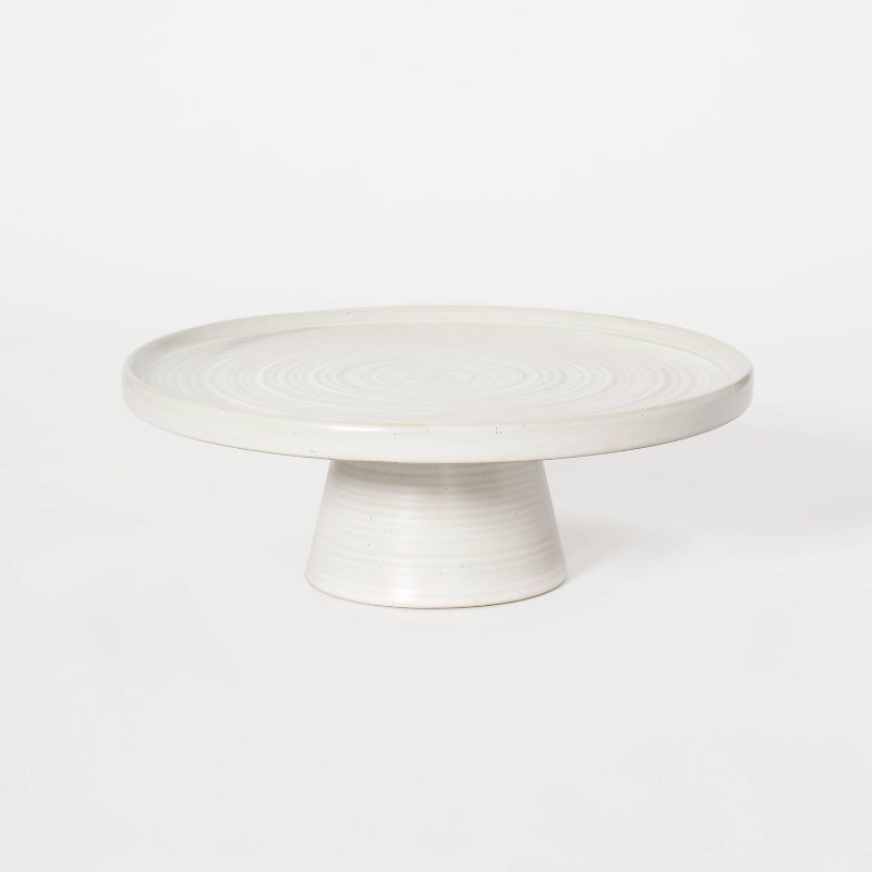 12" Stoneware Cake Stand Cream - Threshold™ designed with Studio McGee | Target