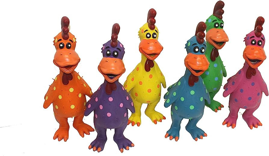 Multipet's 11.5-Inch Latex Polka Dot Globken Chicken Dog Toy | Amazon (US)