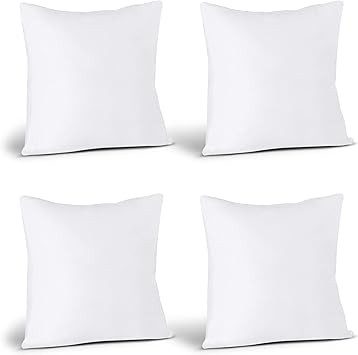 Utopia Bedding Throw Pillows Insert (Pack of 4, White) - 12 x 12 Inches Bed and Couch Pillows - I... | Amazon (US)