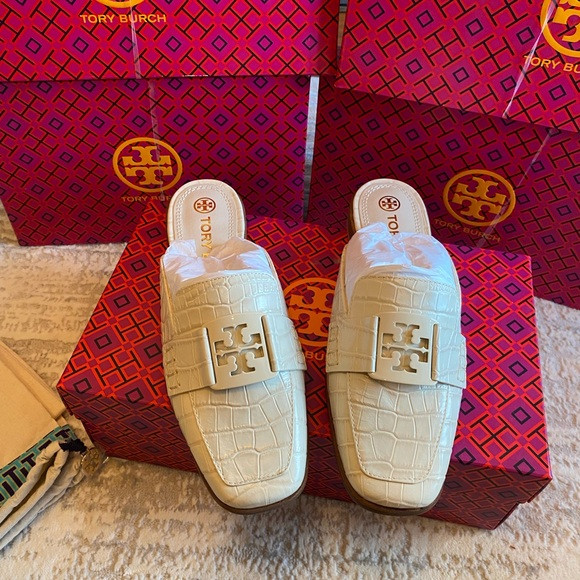 Tory Burch Georgia Croc-Embossed Loafer Mule | Poshmark
