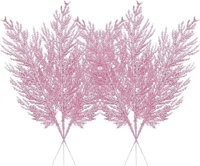 Christmas Glitter Stems 24pcs Artificial Pine Tree Picks for Christmas Tree Ornaments fillers, DI... | Amazon (US)