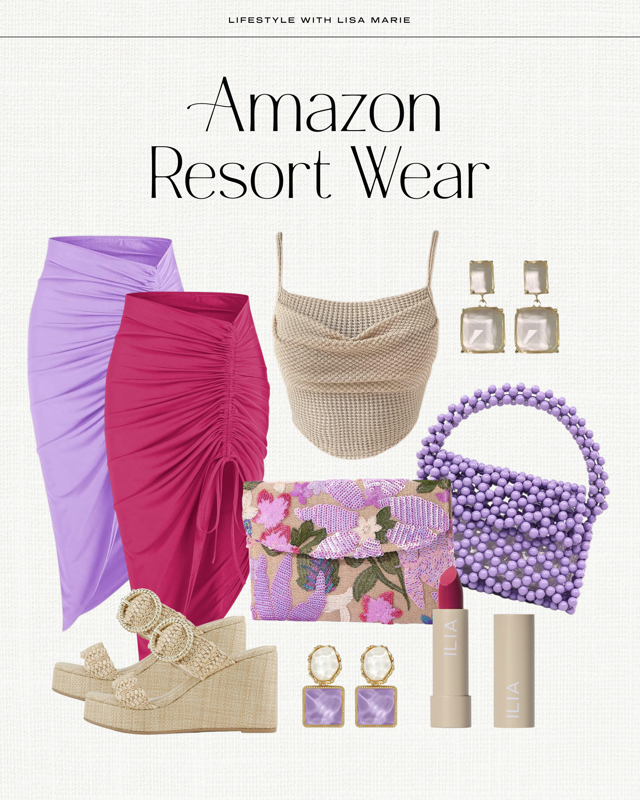 Amazon resort wear. Amazon crop tops. Amazon vacation outfits. Amazon beach vacation. Vacation skirts. Summer outfits. Summer skirts. Date night outfit. Purple outfits. Amazon accessories.  

 #LTKootd #LTKSeasonal #LTKPetite