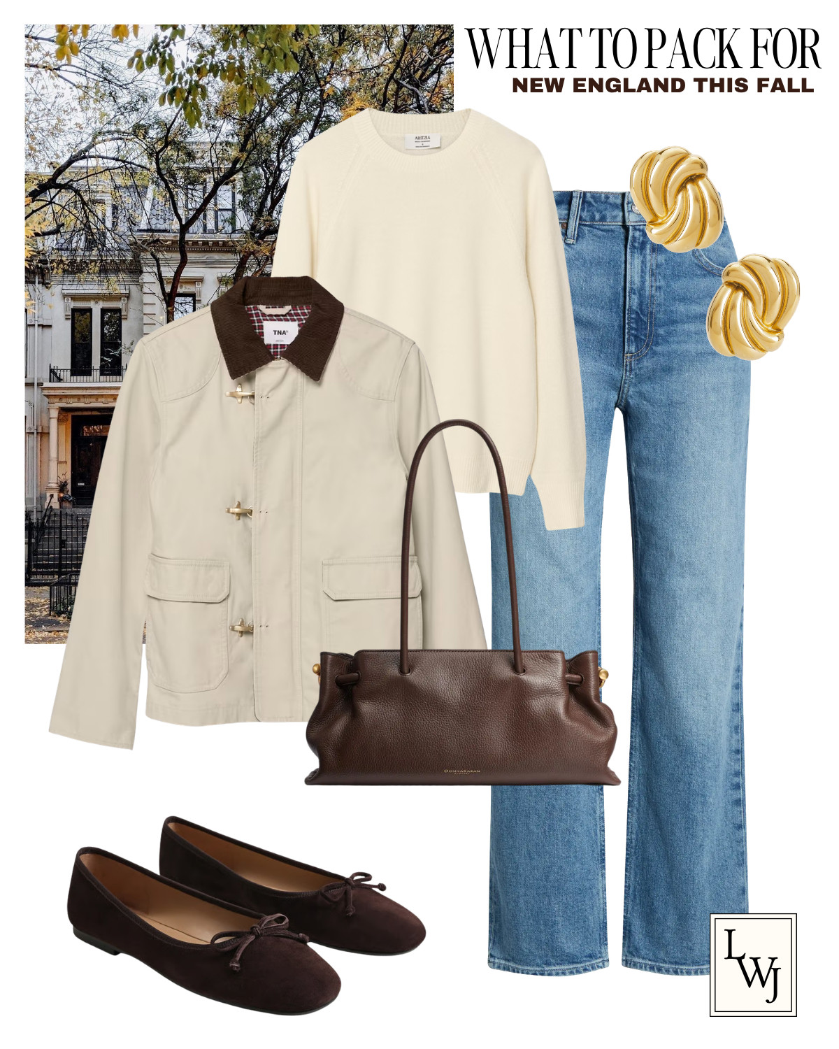 what to pack for new england this fall 

fall style / fall outfits / east coast / style over 30 / elevated style / preppy style / straight leg jeans / aritzia barn jacket / cashmere sweater / chocolate brown suede ballet flats / chocolate brown leather purse

#LTKootd #LTKSeasonal #LTKTravel