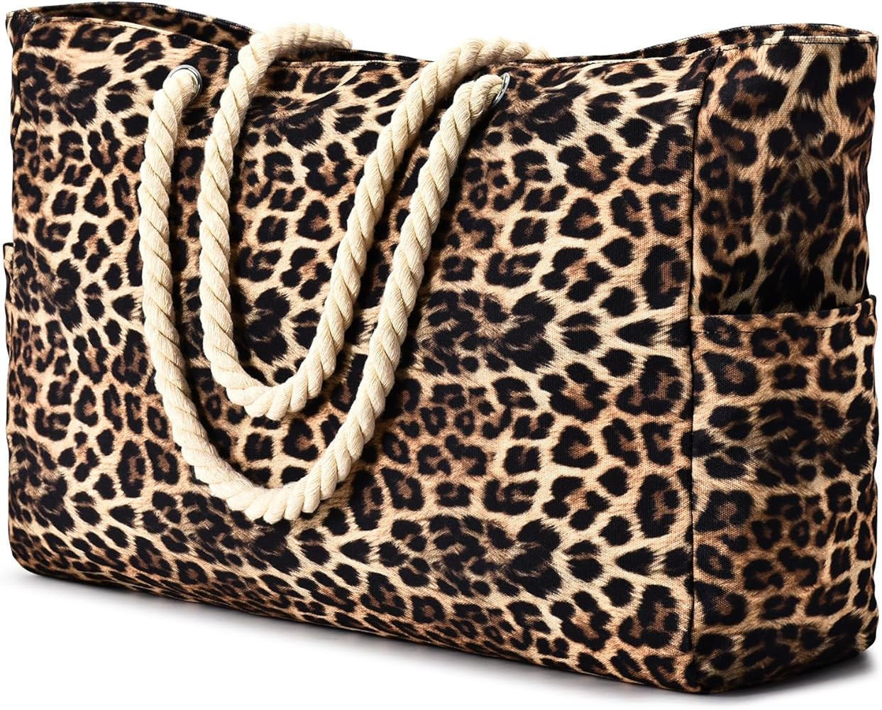 Becokan Beach Bags for Women Large Waterproof Beach Tote Bag Zipper Beach Bags Waterproof Sandpro... | Amazon (US)