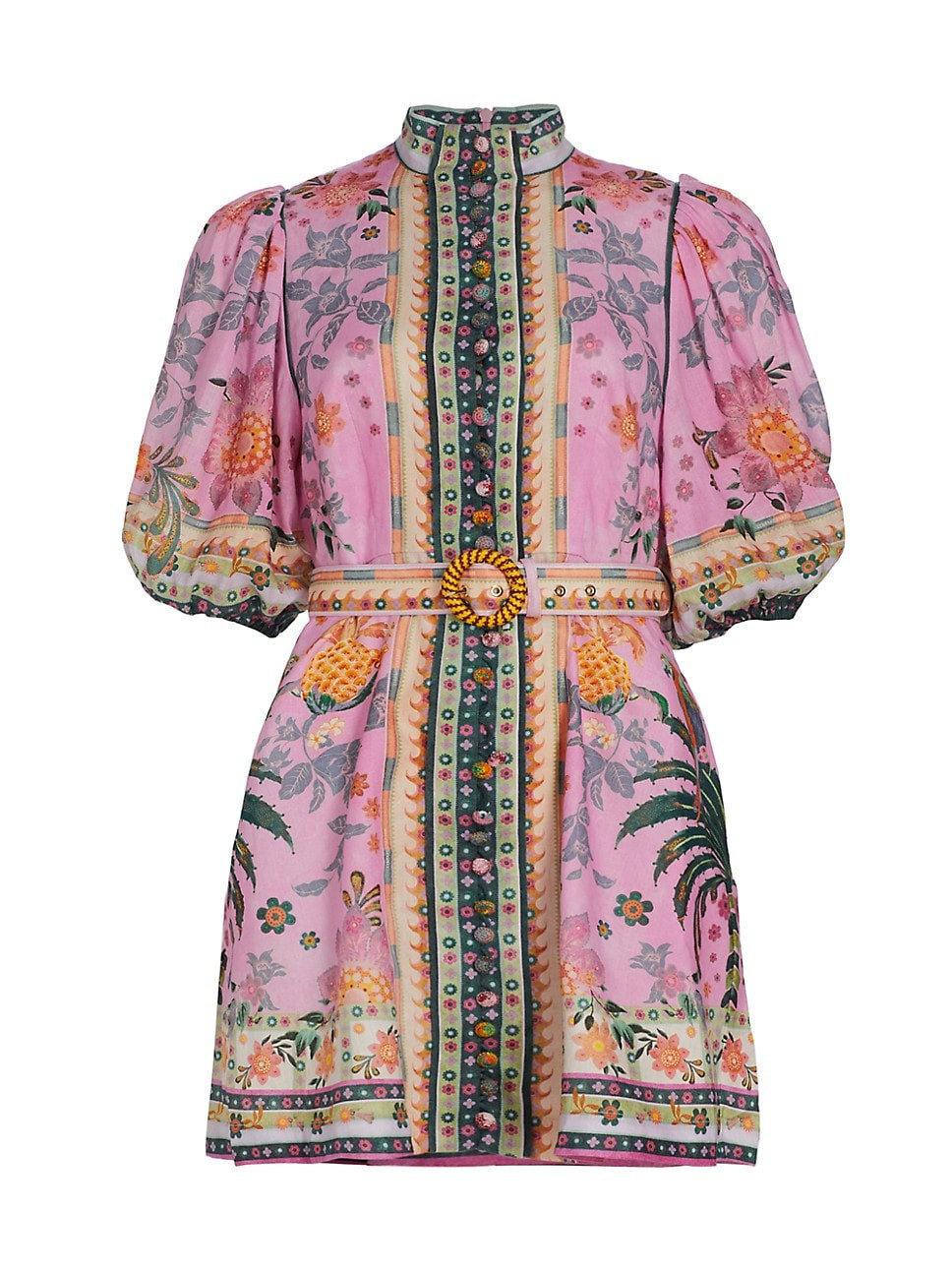 Ginger Linen Floral Minidress | Saks Fifth Avenue