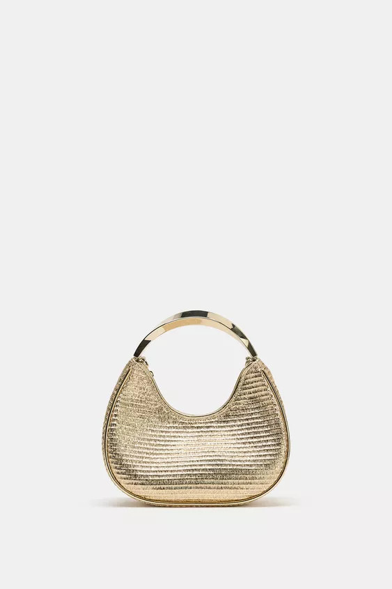 BAG WITH METALLIC HANDLE DETAIL | Zara Canada