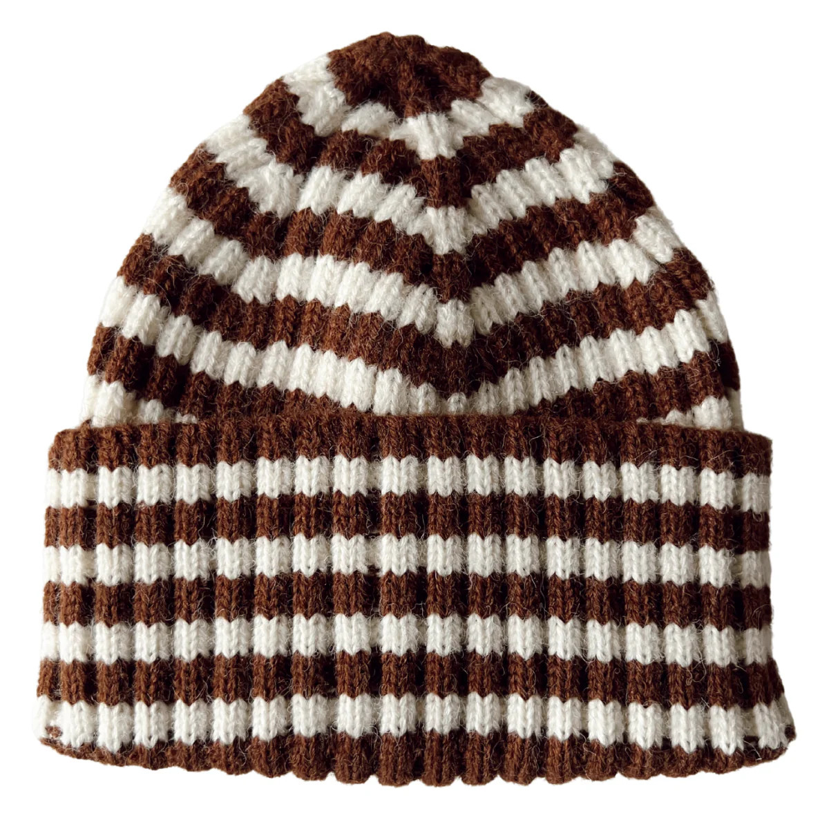 Rib Knit Hat, Saddle Stripe | SpearmintLOVE