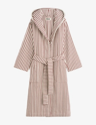 Hooded Striped Cotton-Towelling Bathrobe | Selfridges
