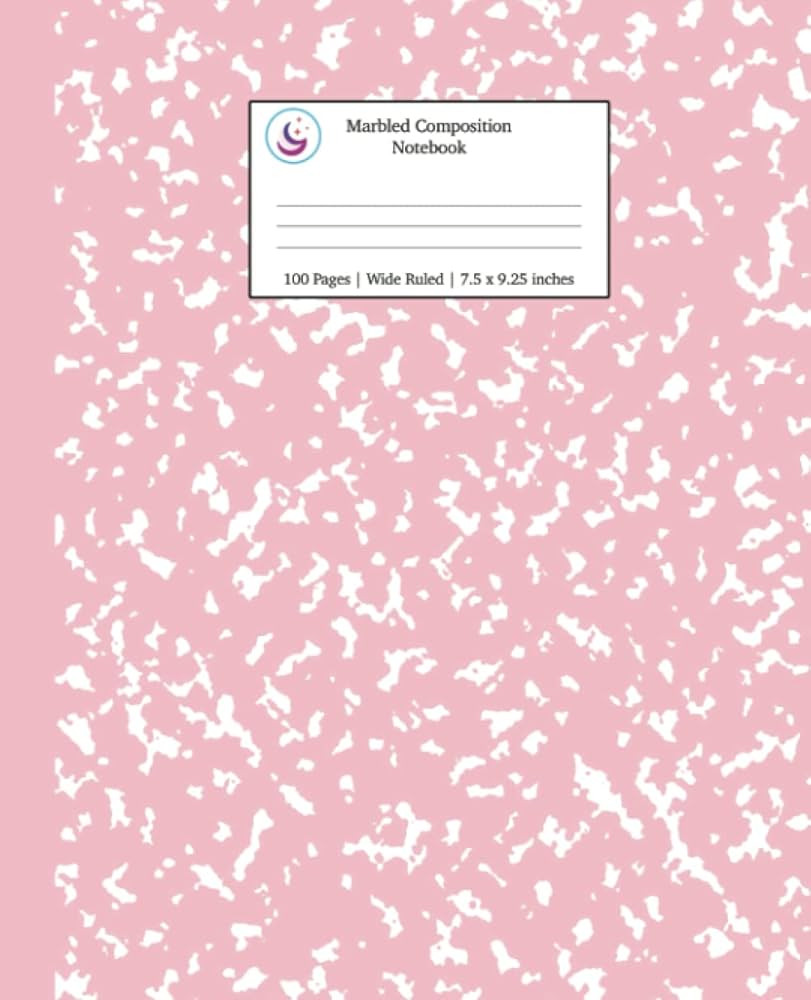 Marbled Composition Notebook: Pink Marble Wide Ruled Paper Subject Book (School Essentials) | Amazon (US)