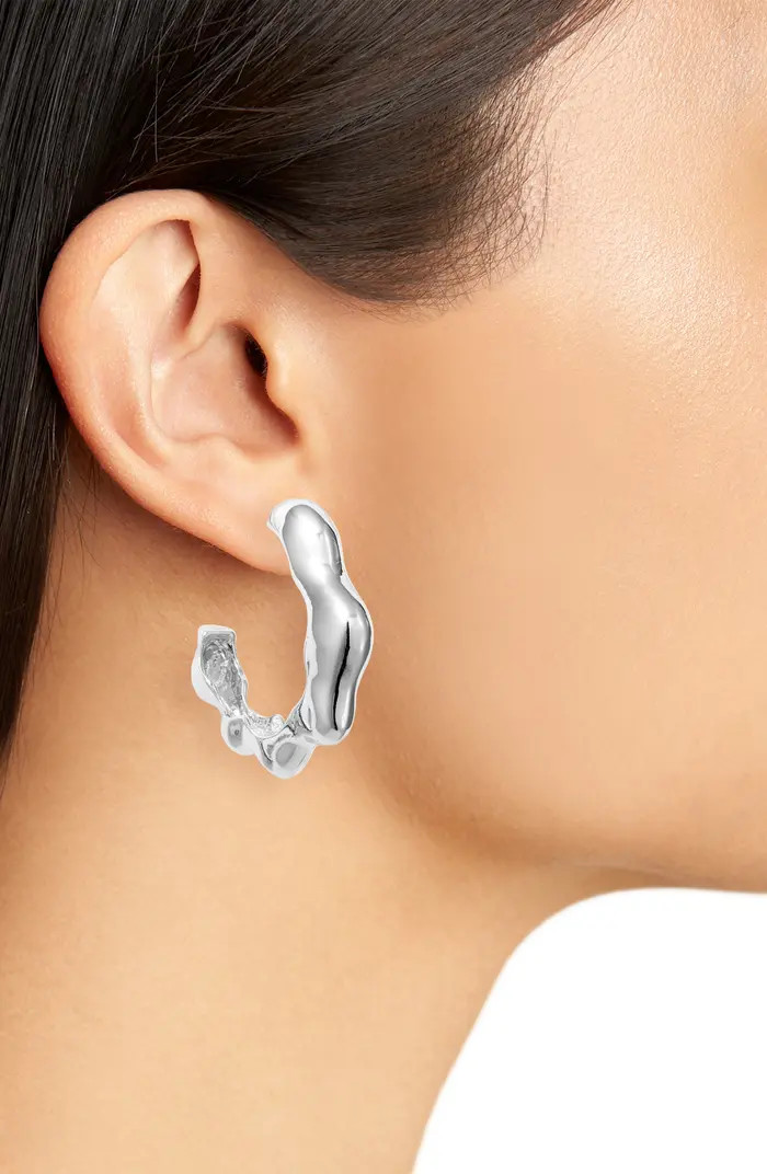 Wavy Molten Hoop Earrings | Nordstrom