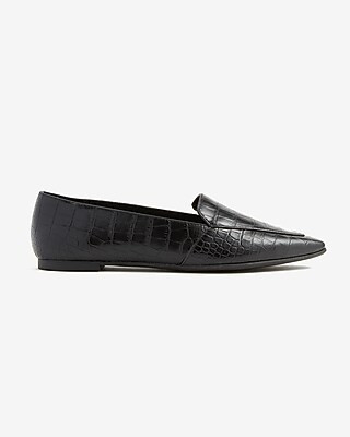 Snakeskin Textured Loafers | Express