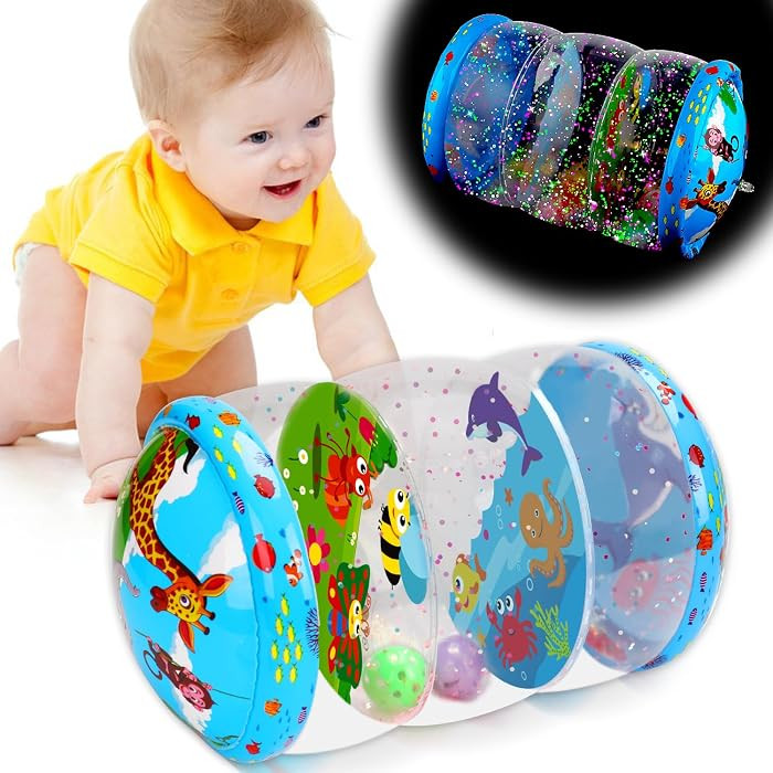Crawling & Walking Baby Toys 6-12 Months Glowing Jumbo Inflatable Rolling | Amazon (US)