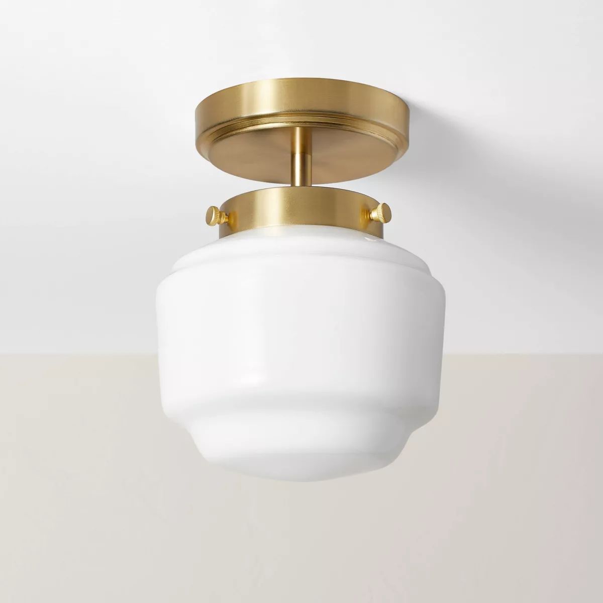 Milk Glass Semi-Flush Mount Ceiling Light - Hearth & Hand™ with Magnolia | Target