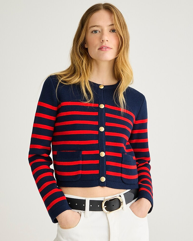 Emilie sweater lady jacket in stripe | J. Crew US