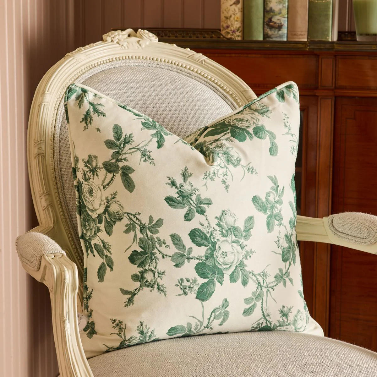 Mary Jayne in Green Pillow Cover | Caitlin Wilson Design