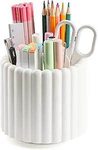 Desk Organizer, 360° Rotating Pen Holder for Desk, Pencil Cup with 7 Compartments Storage Box Ca... | Amazon (US)