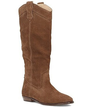Frye Blair Western Tall Suede Boots - 7.5 | Dillard's