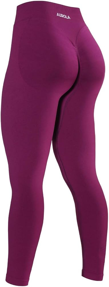 AUROLA Influence Workout Leggings for Women, Seamless Compression Tummy Control Leggings Mid Rise... | Amazon (US)