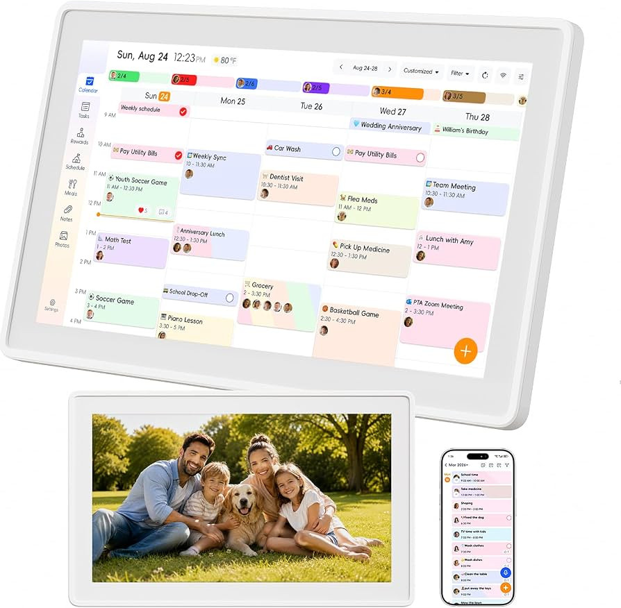 15.6" Digital Family Calendar Wall Planner, Family Command Center with Touch Screen Shared Schedu... | Amazon (US)