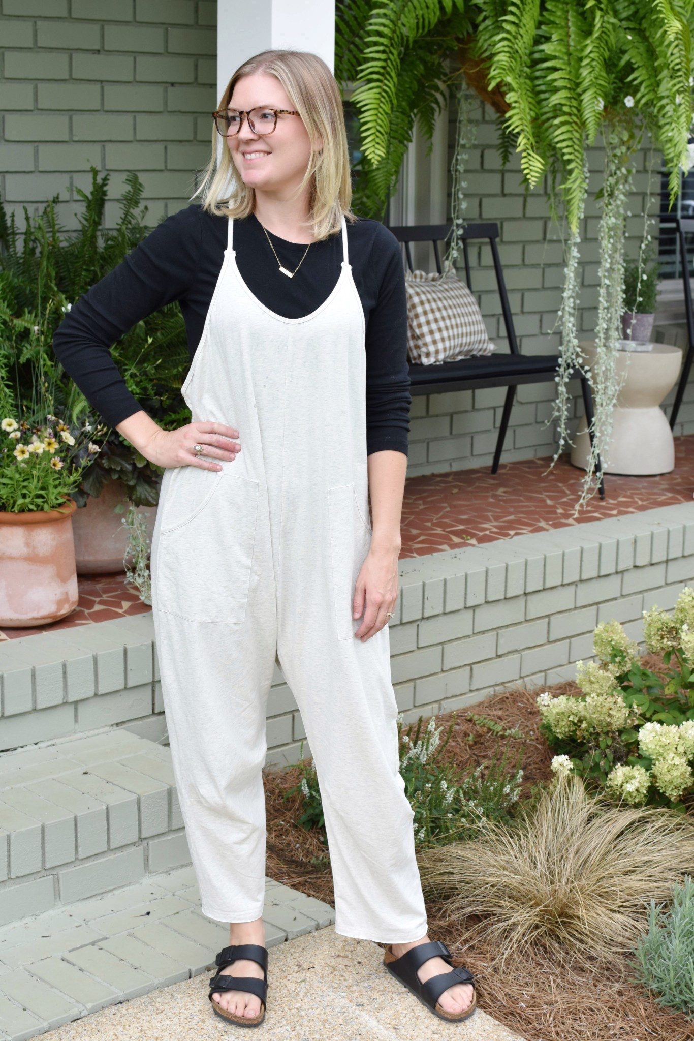 I needed something quick & comfy for carline and this jumpsuit was perfect! I wore a similar one while pregnant (size up one for maternity) and loved it so much. I just got this one in my regular size and it fits perfectly oversized. The length is slightly cropped on my 5’9” frame. 

Wearing small top & medium jumpsuit 

#LTKTravel #LTKHome #LTKActive
