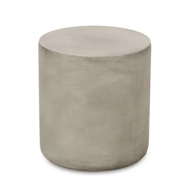 GDF Studio Rone Outdoor Lightweight Concrete Side Table, Light Gray | Walmart (US)