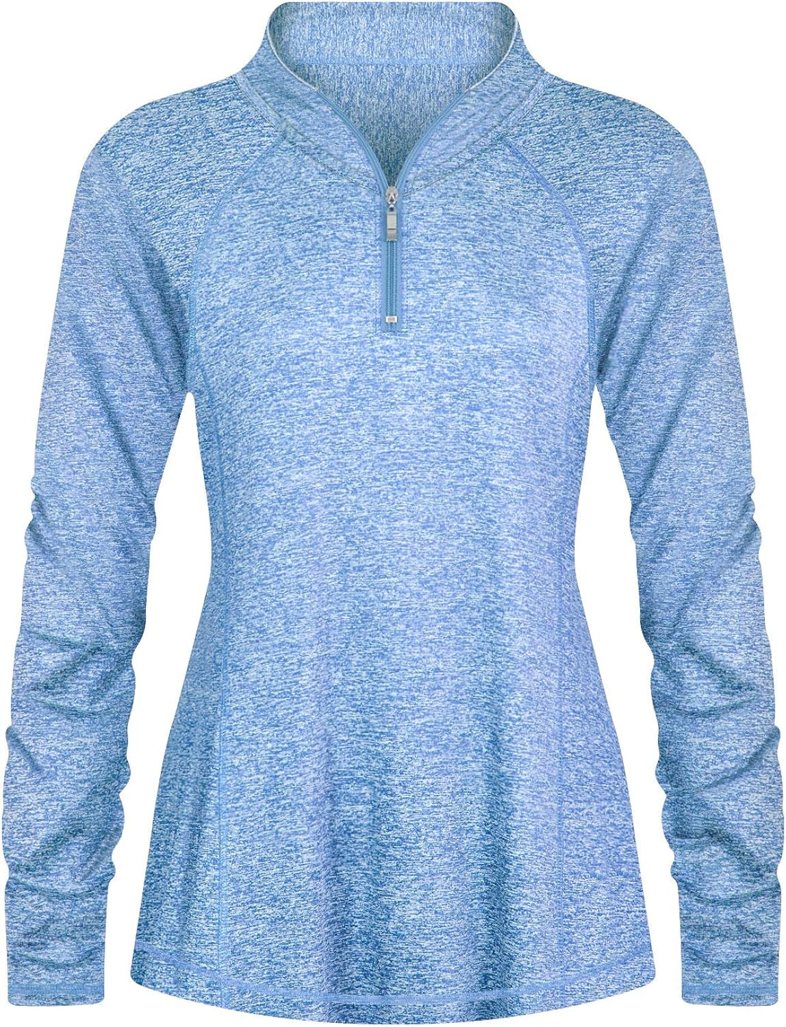 Luranee Womens Long Sleeve 1/4 Zip Pullover Athletic Hiking Running Workout Tops | Amazon (US)