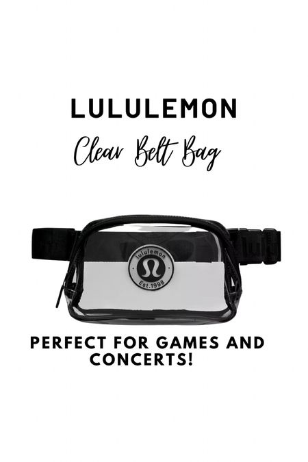 Lululemon Belt bag. 
Clear bag 
Stadium clear bag. Concert clear bag 

#LTKstyletip #LTKitbag #LTKunder50
