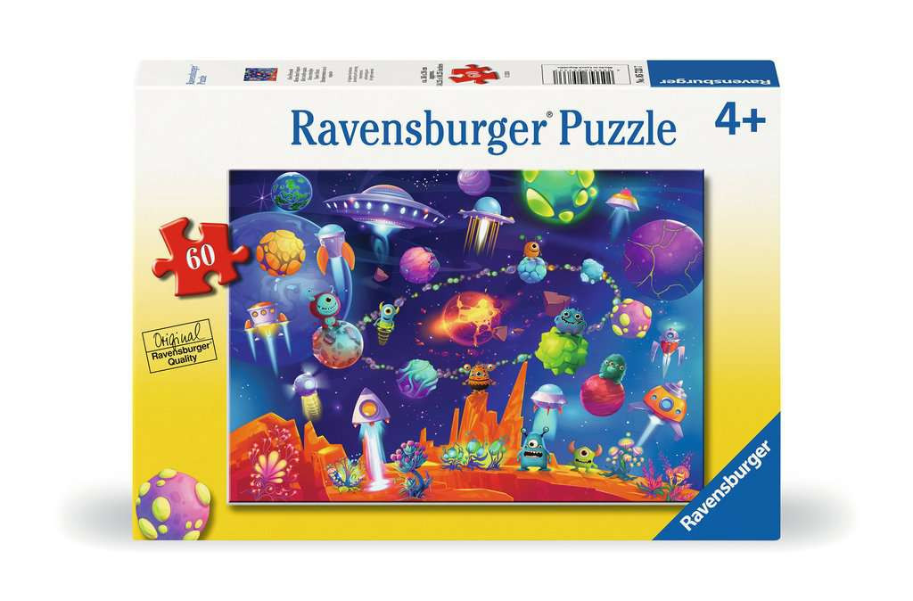 Ravensburger Children's Jigsaw Puzzle ""Space Aliens"" 60 Piece, Age 4 + | Ravensburger