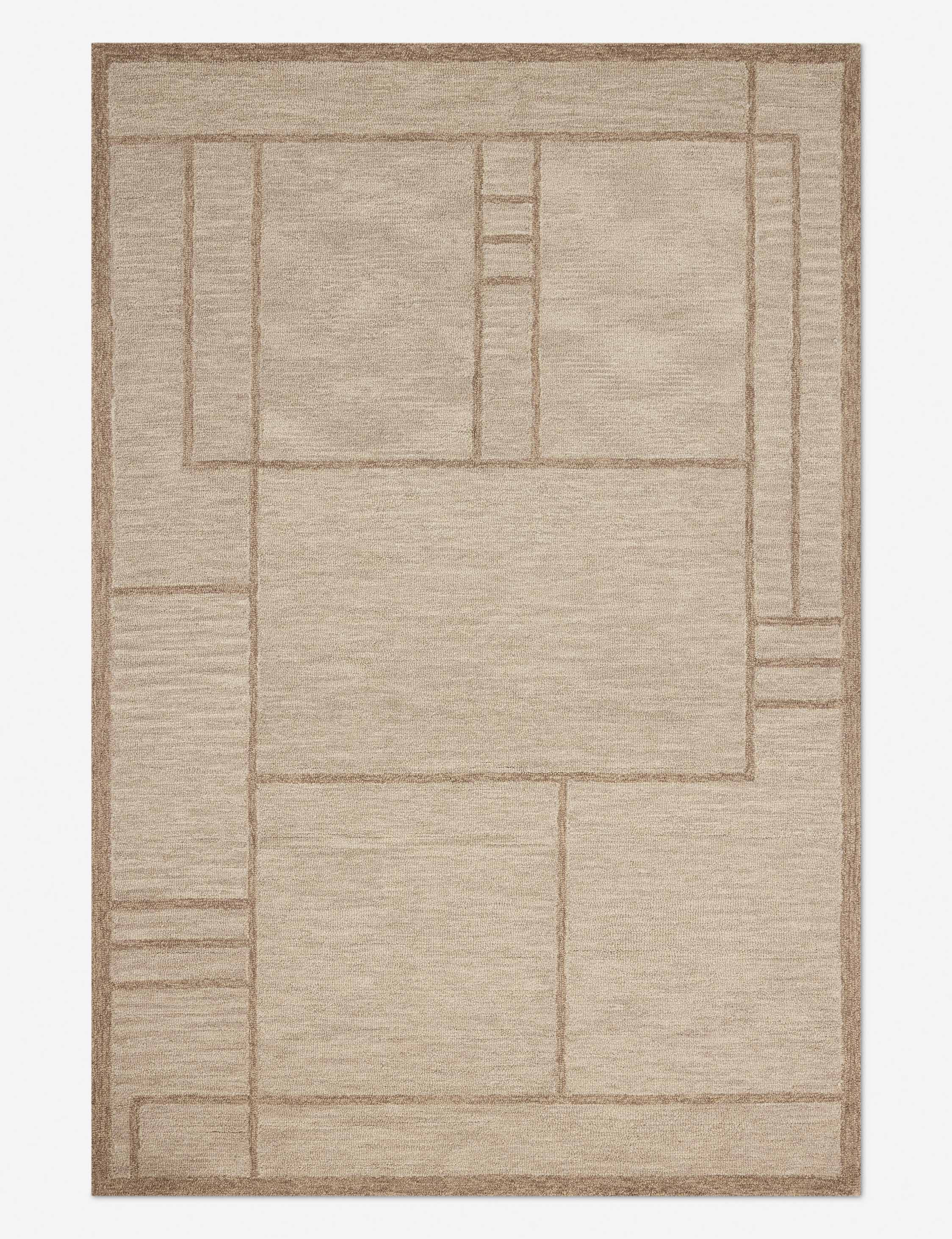 Barrow Hand-Tufted Wool-Blend Rug by Jeremiah Brent x Loloi, Beige and Taupe, 7'9" x 9'9 | Lulu and Georgia 