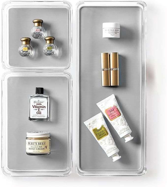 BINO | 3-Piece Drawer Organizer Bin Set - Grey, Large | THE MODULAR+ | Multi-Purpose Storage | So... | Amazon (US)