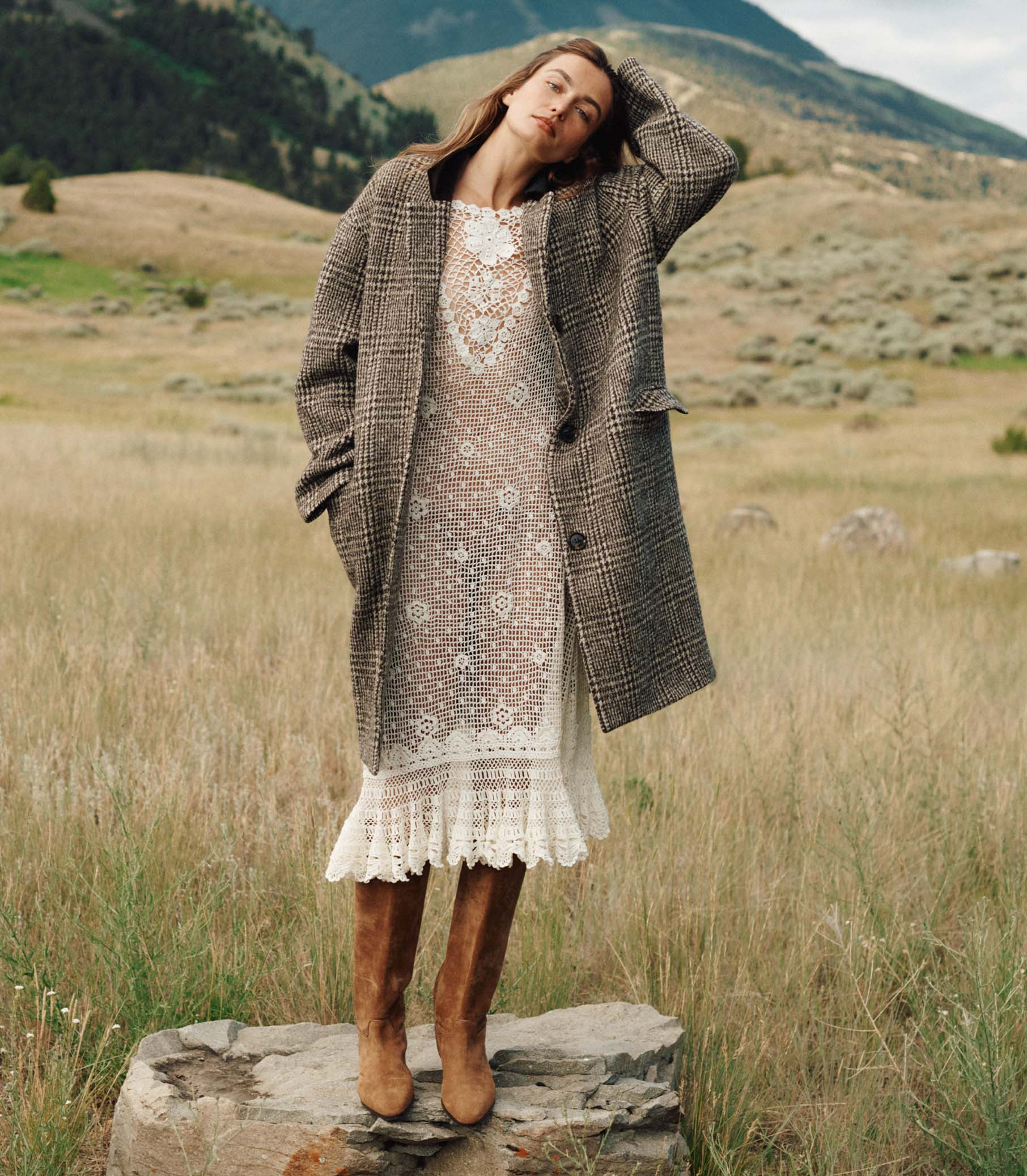 Dover Coat - Lascelle Houndstooth Check | DÔEN | DOEN