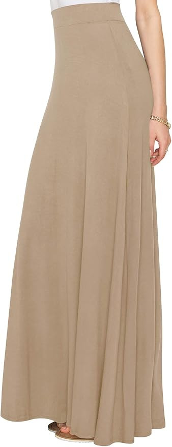 Lock and Love Women's Styleish Print/Solid High Waist Flare Long Maxi Skirt | Amazon (US)