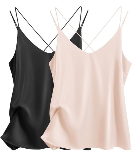 


Amazon camisoles, set of 2 on sale. 




Womens Silk Satin Camisole Tank Tops V Neck Spaghetti Strap Blouses Cross Back Sleeveless Cami Shirt

#LTKSeasonal #LTKSaleAlert #LTKFindsUnder50