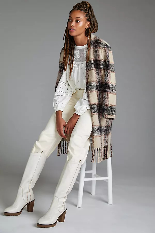 Alba Moda Western Heeled Boots By Alba Moda in White Size 41 | Anthropologie (US)