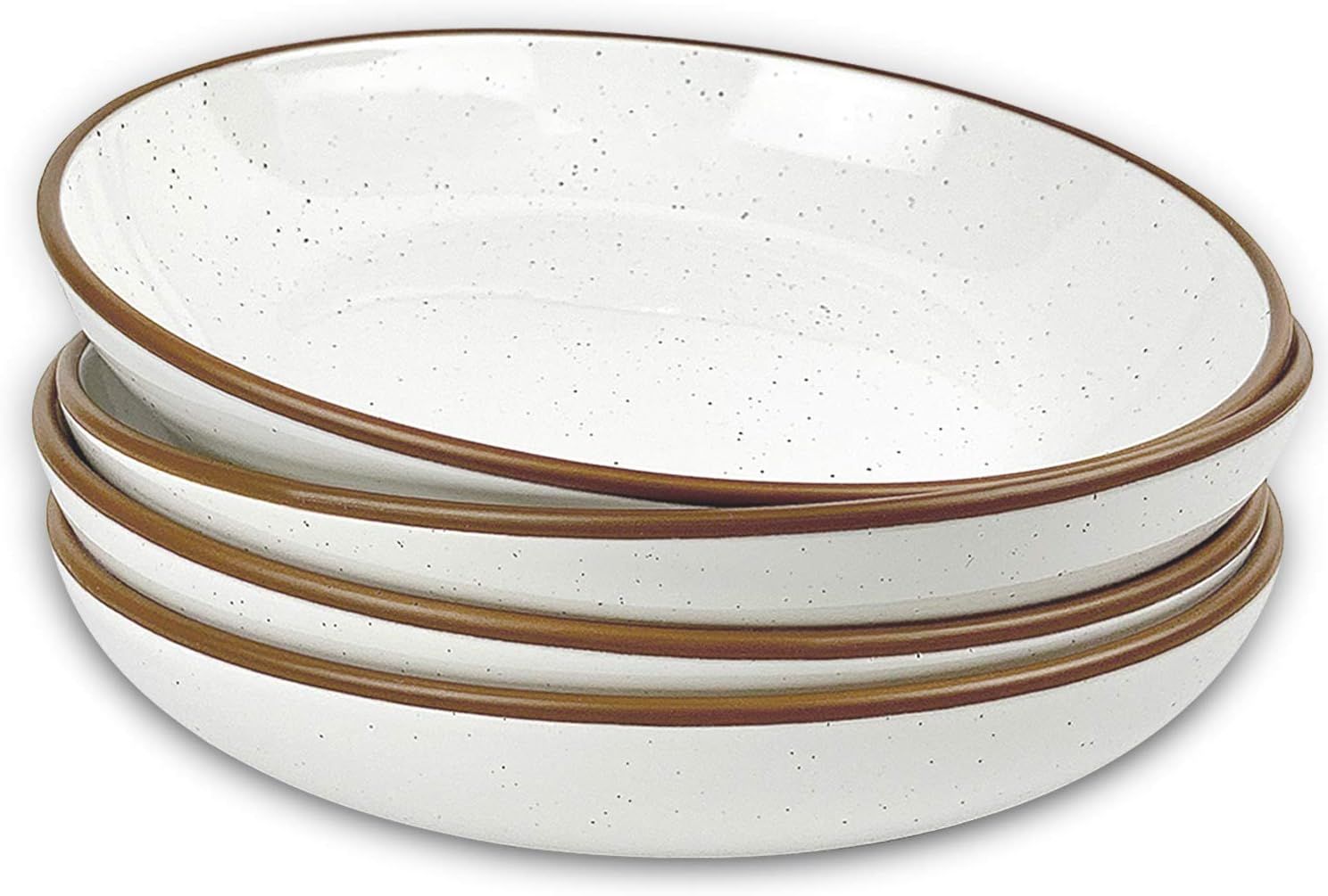 Mora Ceramic Large Pasta Bowls 30oz, Set of 4 - Serving, Salad, Dinner, etc Plate/Wide Bowl - Mic... | Amazon (US)