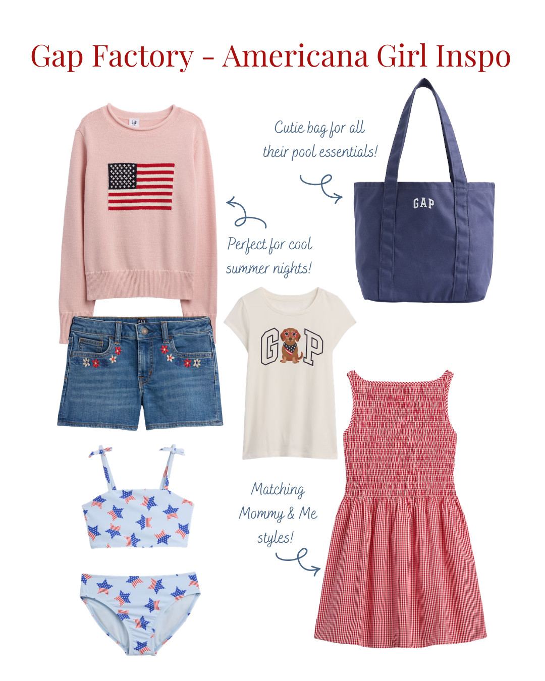 Gap Factory is making it so easy to get my girls ready for the 4th! Great sale going on right now (ends tonight!) but they always have great prices. Also, that red dress has a coordinating women's dress that I snagged!    

 #LTKmomlife #LTKSeasonal #LTKKids